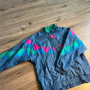 Vintage Colorblock Windbreaker Jacket